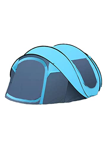 Tente automatique dôme 5-8 personnes double couche camping plage bleu