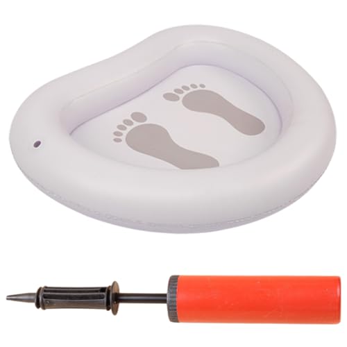 FOMIYES Camping Foot Basin Inflatable Pool Foot Bath Durable Folding Spa Bath Easy to Random Color