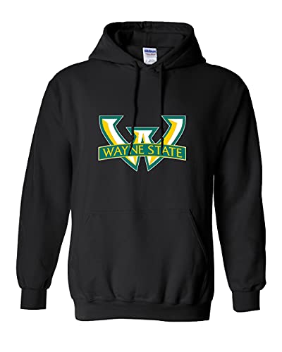 CreateMyTee | Wayne State University W Logo Hooded Sweatshirt
