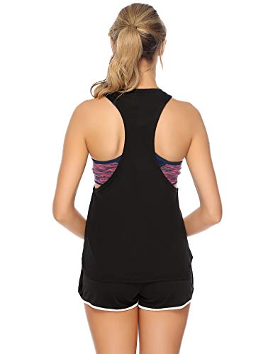iClosam Women's Sleeveless Yoga Tops Flowy Fitness Workout T Shirt