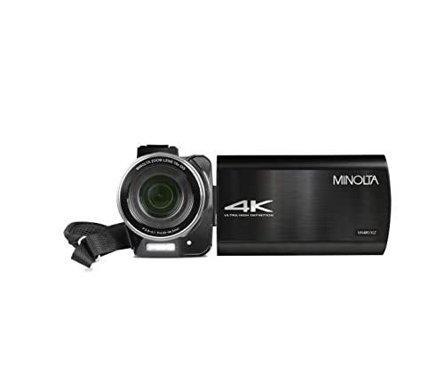 Minolta Mn4K100Z 4K Ultra Hd Camcorder W/10X Optical Zoom (Black) #TOP2
