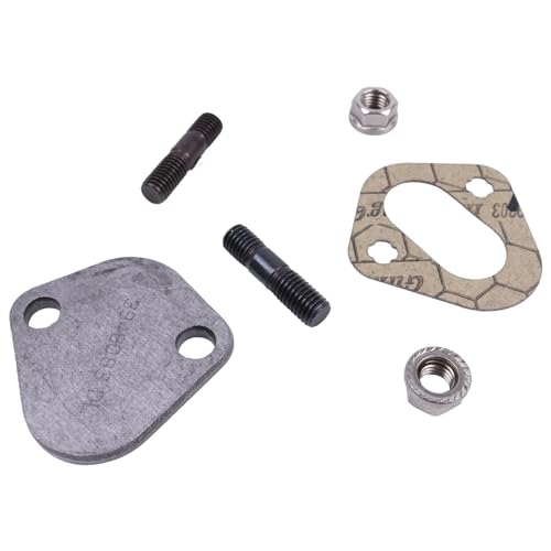 Image of Fuel Pump Cover Plate Kit Steel Cover Plate Cover Plate Gasket Studs Nuts Compatible with 89-98 Cummins 12V 4BT 6BT Engine 3914304-A, 3939258-A, 3948083-A