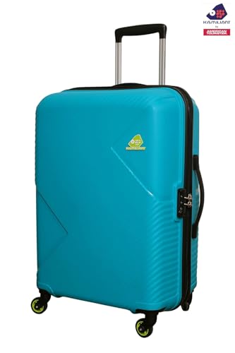 Image of American Tourister Kamiliant Cabin Luggage Polyproplyene Dual 4 Spinner Wheels Trolley Bag /Luggage,with 3 Years International Warranty 55 cm (C.Blue)