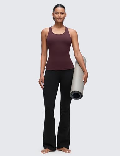 Image of CRZ YOGA Butterluxe Racerback Tank Tops | Light Support, Built in Bra, Removable Pads, Yoga, Extremely Soft, Scoop Neck, for Women