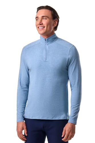 Coolibar UPF 50+ Men's Sonora Quarter-Zip - Sun Protective Black2