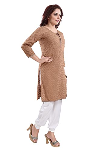 Image of DREAM & DZIRE Women Chikankari Kurti for Plus Size & Small Size.