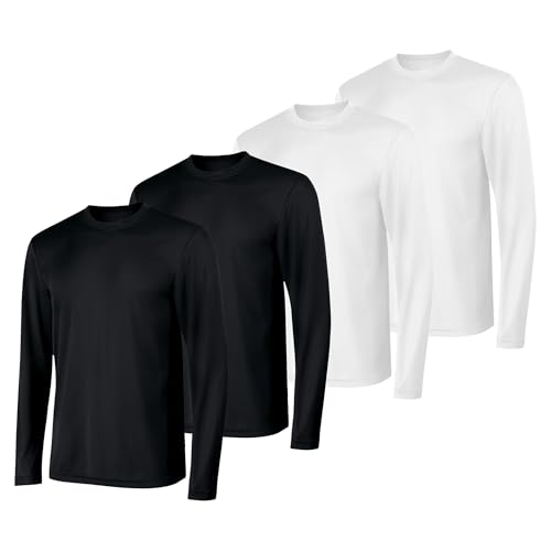Image of Hanes Sport Men's Long-Sleeve T-Shirt Pack, Cool DRI Moisture-Wicking Performance T-Shirts, Performance Tee, 2-Pack