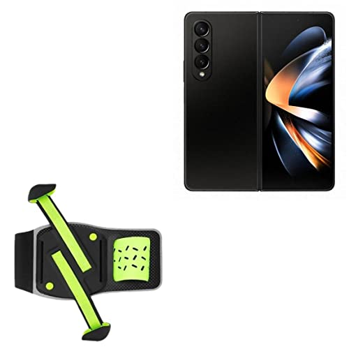 BoxWave Holster Compatible with Samsung Galaxy Z Fold 4 - FlexSport Armband, Adjustable Armband for Workout and Running - Stark Green