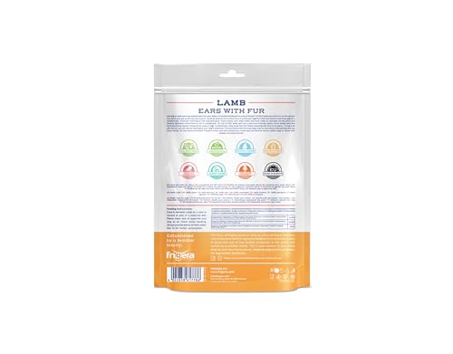Frigera Lammohren mit Fell 100g – Natürliche, Proteinreiche Leckerlis für Hunde, Gluten- und Getreidefrei, Barf