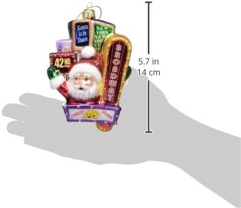 Kurt Adler Santa on Broadway Glass Ornament, 5-Inch - Image 7