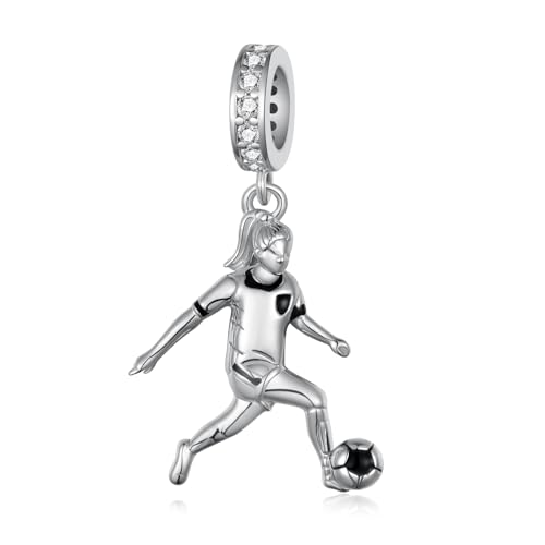 Image of Sport Charm for Women 925 Sterling Silver Sports Charms for Bracelets Sports Balls Jewelry Gifts for Women