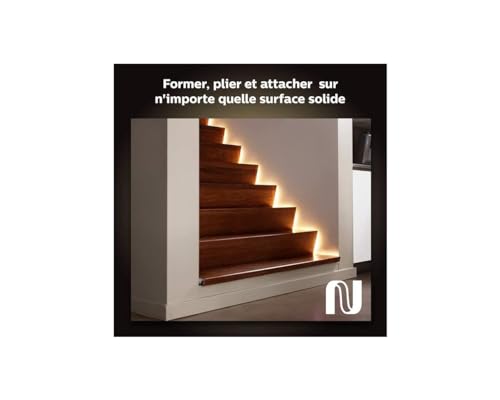 Philips Hue White & Color Ambiance Lightstrip Plus Erweiterung (1 m), dimmbarer LED Streifen für das Hue Lichtsystem mit 16 Mio. Farben, smarte Lichtsteuerung über Sprache oder App