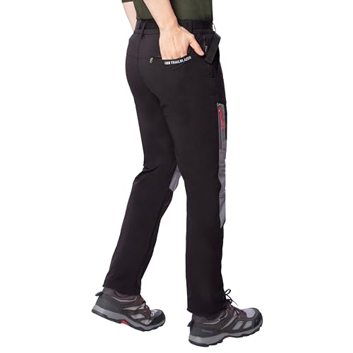 Image of TRIPOLE Trailblazer Trekking and Hiking Pants and Cargo for Outdoors and Travelling (in, Alpha, M, Regular, Black)