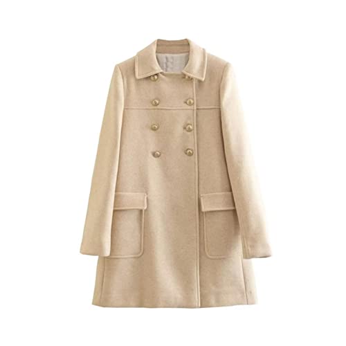 Manteau d'automne à double boutonnage style urbain chic et chaud