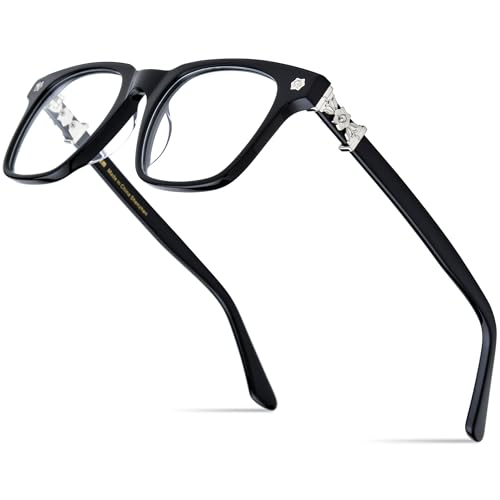 Image of HEPIDEM Acetate Glasses Frame Men Women Square Eyeglasses Optical Spectacles 9395