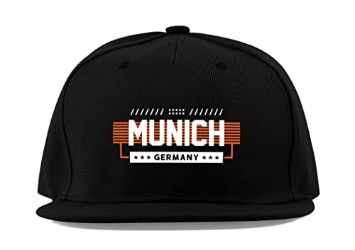 Casquette de baseball Munich City unisexe en coton ajustable contre le soleil à visière plate