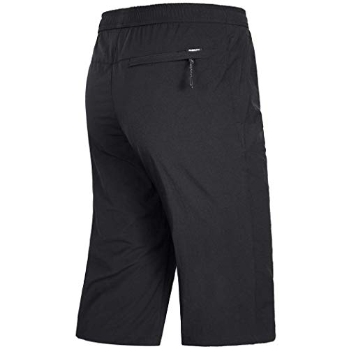 Men's Outdoor Hiking Shorts Quick Dry Stretchy 3/4 Capri Pants Cargo Shorts Male Grey #TOP3
