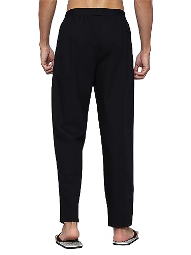 Image of PB & J Stretch Cotton Fit Regular Pyjamas for men | Premium Cotton Lower | Pajama Lounge Pants for Men With Black Elasticated Waist