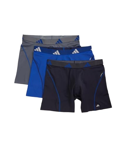 adidas Men's Performance Athletic Mesh Boxer Brief Underwear 3-Pack, Moisture Wicking, Sport Comfort
