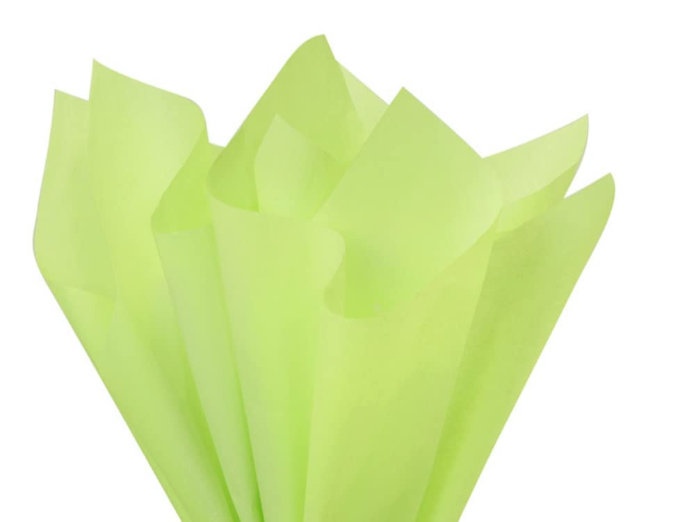 MustBeBonkers Tissue Wrapping Paper - 18GSM Colour Fast Acid Free - 35 x 45cm (Green (Light), 100)
