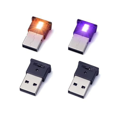 Image of Mini USB LED RGB Light Brightness Adjustable 8 Color Changeable for Car, Laptop, Keyboard. Atmosphere Smart Night Lamp for Home Decoration ( DC : 5V ) (Quantity: 4)