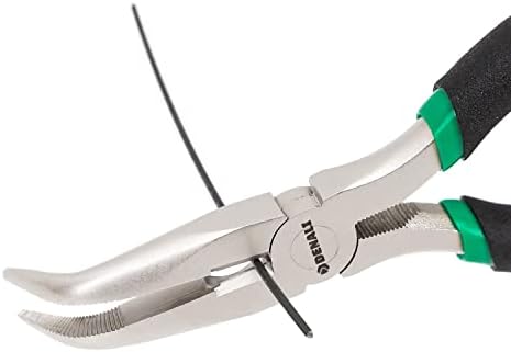 Amazon Brand Denali 15 cm, 70-Degree Bent Long-Nose Pliers with Comfort Grip