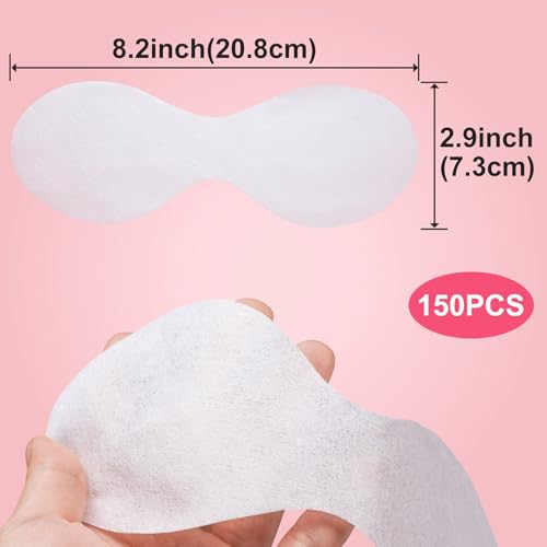 Joez Wonderful 150 folhas de papel descartável para máscara de olhos, adesivos não tecidos para cuid