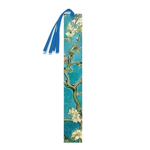 Kit 5 Marcadores de Página - 4 Magnéticos e 1 Marcador Slim Com fitinha - Obras de Vincent van Gogh