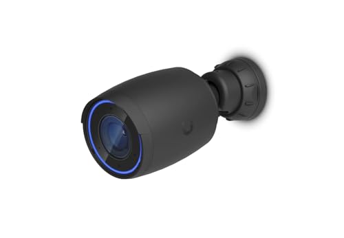Ubiquiti UniFi AI Professional - Cámara IP 4K 8MP con Zoom Óptico 3x, PoE, Detección AI Personas y Matrículas, Audio de 2 Vías, Visión Nocturna 25M, IP65, Interior/Exterior, Negro