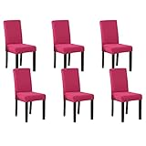 ♥ Convient Taille de Chaise: Hauteur du Dossier: 17.7-23.6inch(45-60cm); Longueur du Siège: 14.9-18.1inch(38-46cm); Largeur du Siège: 14.9-18.1inch(38-46cm). ♥ Emballage Inclus: 6 x Housse de chaise (La chaise n'est pas incluse). Veuillez mesurer votre chaise avant d'acheter pour assurer le meilleur ajustement.