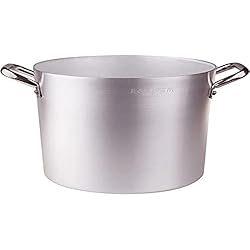 Olla Aluminio 40 Cm Ollas Agnelli pcmx0340 Olla Aluminio con 2 Asas, Inoxidable, 40 cm