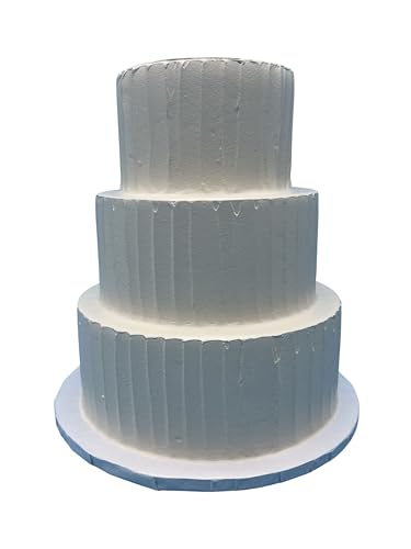 FromJennWithLove 3 Tier Fake Cake - 12" Tall, Ready-to-Decorate, Perfect