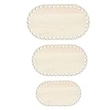 MILISTEN Suministros De Ganchillo 4 Piezas Basos de Madera de Canasta de Madera Base de Madera Base de Crochet en para Hilo Grueso Suministros de Tejido de Canasta de Tejido de Bricolaje Palmeta