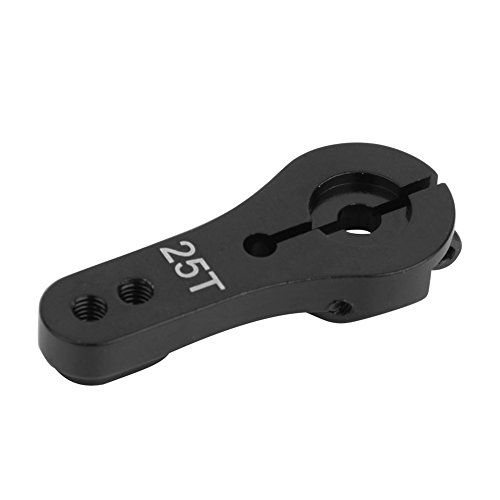 Servo Horn, 25mm 25T Zähne Halb Servo Horn Arm Für Futaba/Ace/TowerPro MG RC Zubehör(Schwarz)