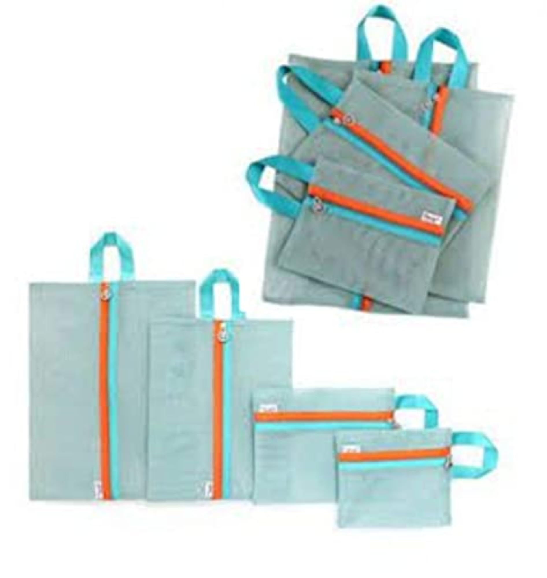 Mint Bag, 20 Litre, Light Green and Light Orange Color, Set of 4