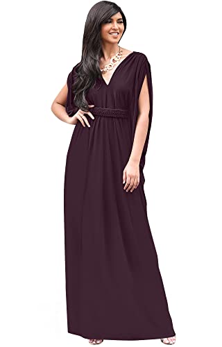 KOH KOH Petite Womens Long V-Neck Summer Grecian Greek Bridesmaid
