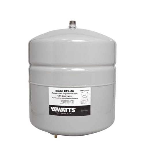 Watts ETX-30 Non-Potable Water Expansion Tank 1/2 in MNPT Connection, 4.5 gallon, Gray