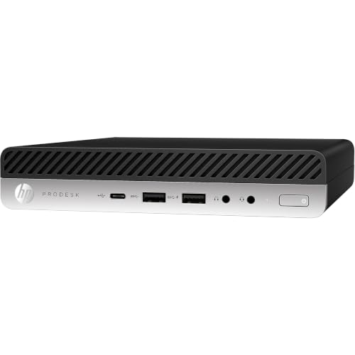 Image of HP ProDesk Business Mini PC, Intel Core i5, 8GB RAM, 256GB PCIe SSD | WiFi, Bluetooth, Windows 11 Pro, compact desktop, Dual display support with DisplayPort and VGA