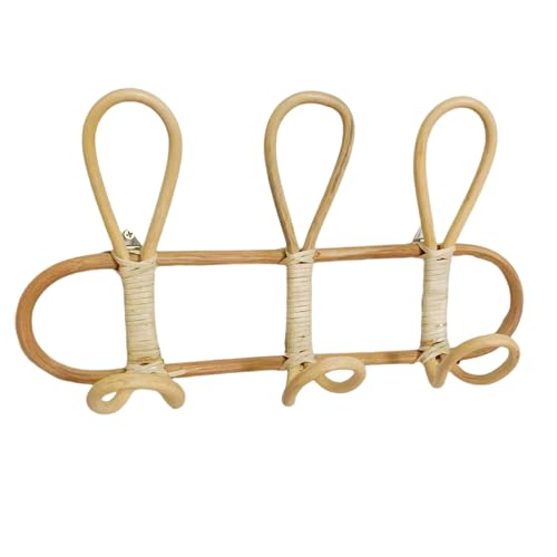 XAGMODSHN Handgefertigter Rattan-Wandgarderobe für den...