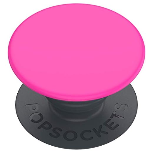 PopSockets: PopGrip Basic - Soporte y Agarre para Teléfonos Móviles y Tablets [Top No Intercambiable] - Magenta