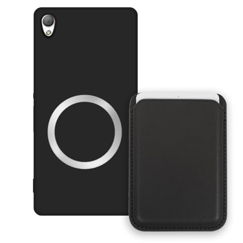 Sunrive Funda Cartera para Sony Xperia Z2 con Tarjetero Magnético Desmontable, Estuche Porta Tarjetas con Soporte para Video, Funda Protectora Antigolpes con Cartera y Tarjetass – Negro