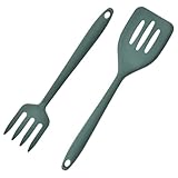 WEKADRIN Silikon Kochbesteck Teilig Hitzebeständige Küchenhelfer mit Gabel und Schaufel...