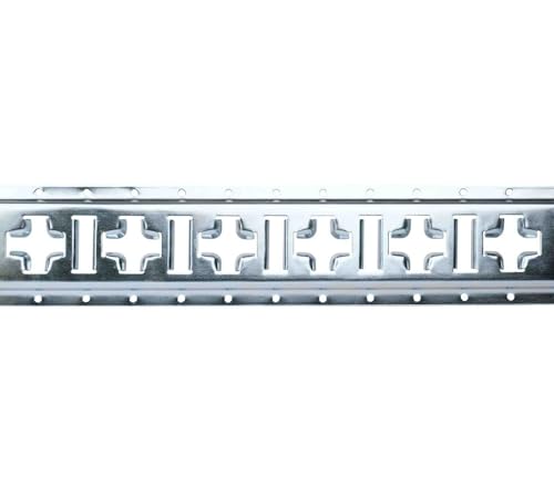 Mytee Products 5' X Track Tie Down Rail, ETrack Rail with Horizontal & Vertical Slots, Galvanized Finish - 12 Gauge Steel, Allows use of E-Track Straps in Horizontal or Vertical Alignment - 1 Pack