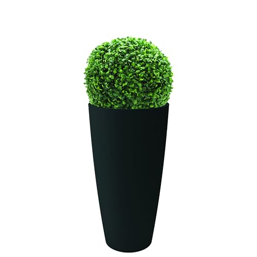 Nicoli Style Vase haut, 36 x 70 cm, intérieur, extérieur, soucoupe amovible, avec buis artistique...