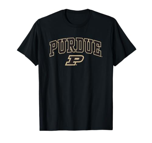Purdue Boilermakers Arch Over Black Officially Licensed T-Shirt Small