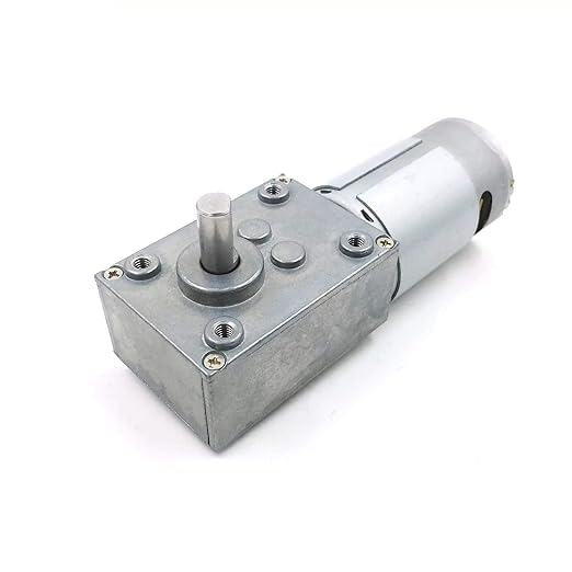 YUTH TRADING COMPANY Worm Gear Box Reduction Motor 12V 100rpm 22 kg-cm Torque - WGM5551212000-34K-image-8