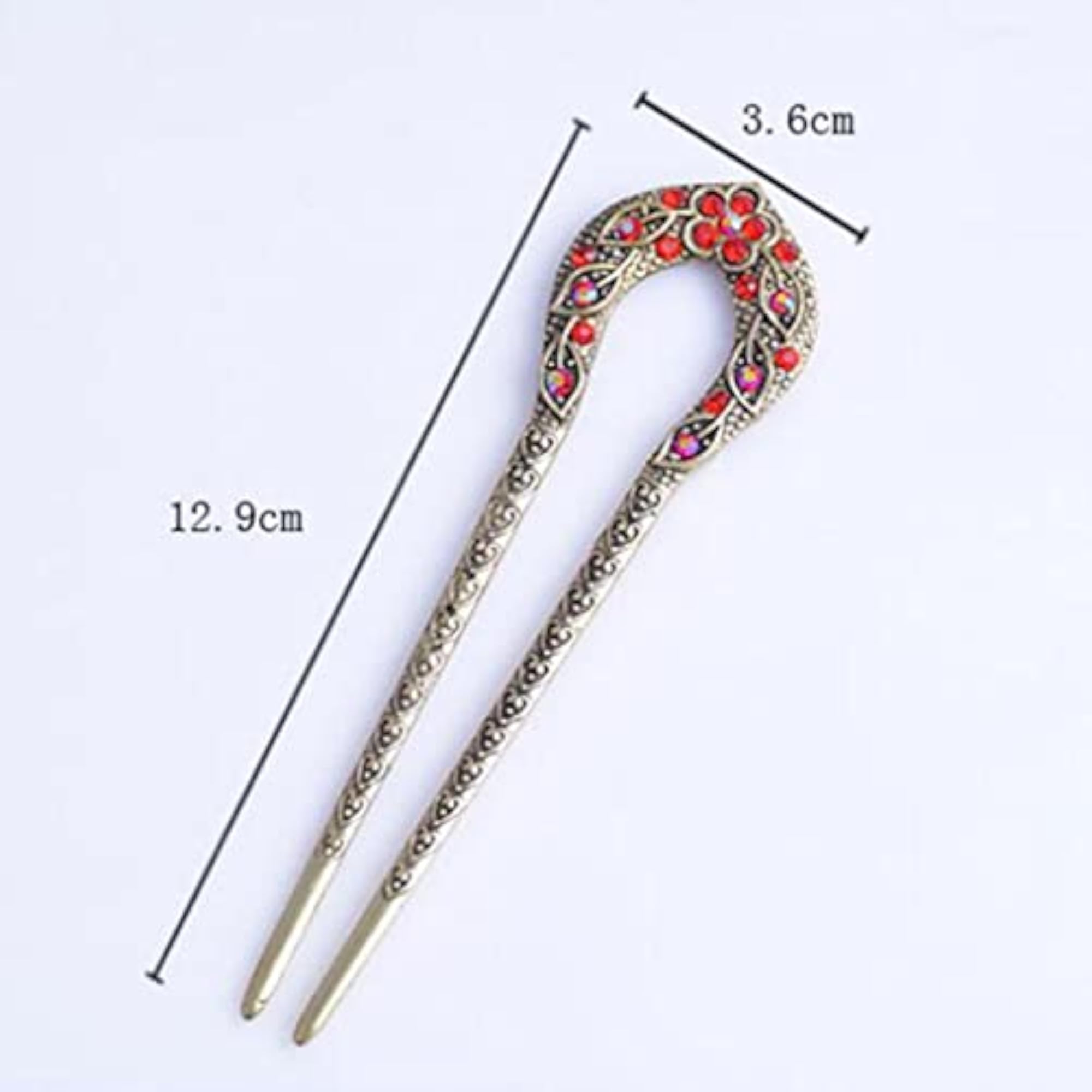 4x U Shape Hair Stick Colorful