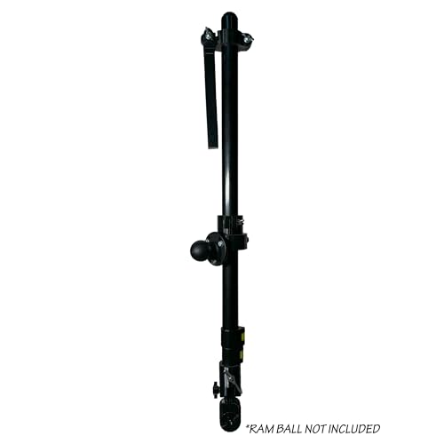 Image of Transducer Pole with Ball Mount Adapter (Ball Not Included), RAM Ball Boat Mount, Adjustable 30 inch-60 inch Telescoping Pole for Livescope LVS34, LVS32, Mega Live 1 & 2, Active Target 1 & 2