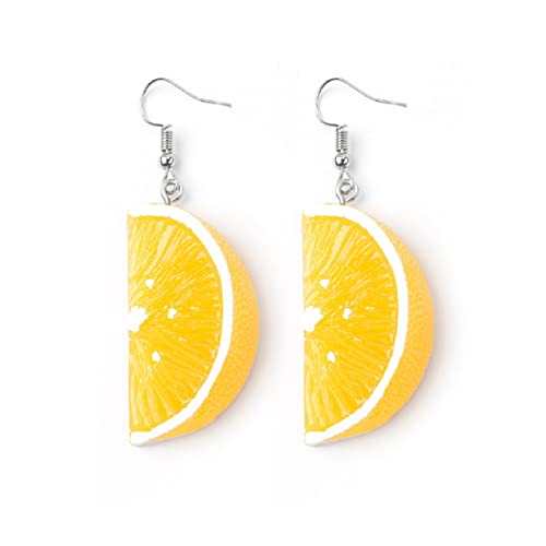 Boucles d'oreilles citron anti-allergie pour oreilles sensibles