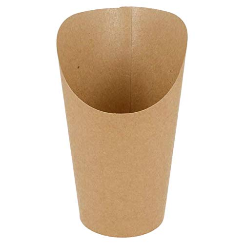 packer PRO Pack 50 Caja Patatas Fritas Kraft para delivery, 8,5x8,5x13,5cm (480gr)